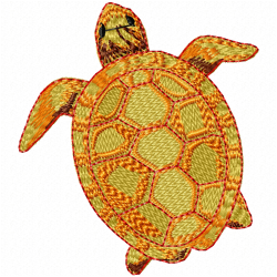 Turtle Embroidery Design 7